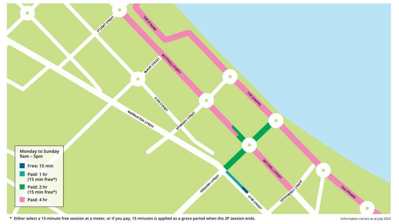 Paid parking expansion at Gregory St and the surrounding area. Picture: TCC.