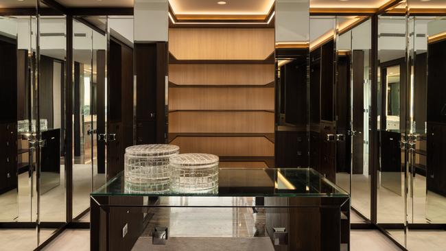 The walk-in wardrobe is as luxurious as you would expect.