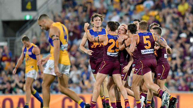 West Coast’s AFL premiership defence got off to a poor start after being upset by the rampaging Brisbane Lions.