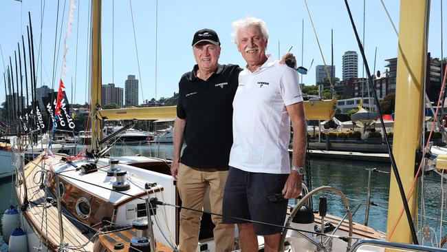 Bill Barry-Cotter owner of Katwinchar with his brother and skipper Kendal Barry-Cotter. Picture: Brett Costello