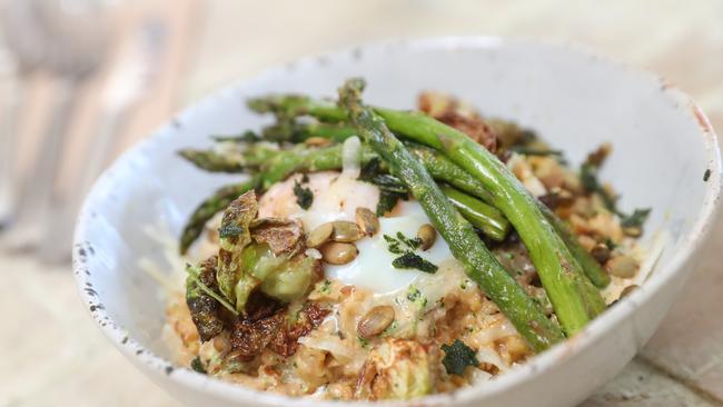 The Milkman's Daughter. Morgan Walsh (Bonita, Fufu, Poke Poke) is opening a new plant-based restaurant in the Mermaid Beach shop once home to Vintage Espresso. Photo of Breakfast Risotto. Photo by Richard Gosling