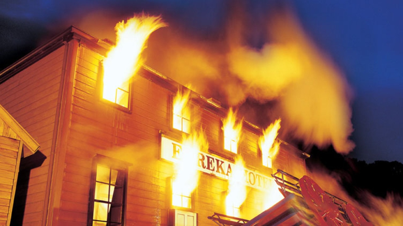 A recreation of the Eureka Hotel fire for the "Blood on the Southern Cross" show at Sovereign Hill, Ballarat.