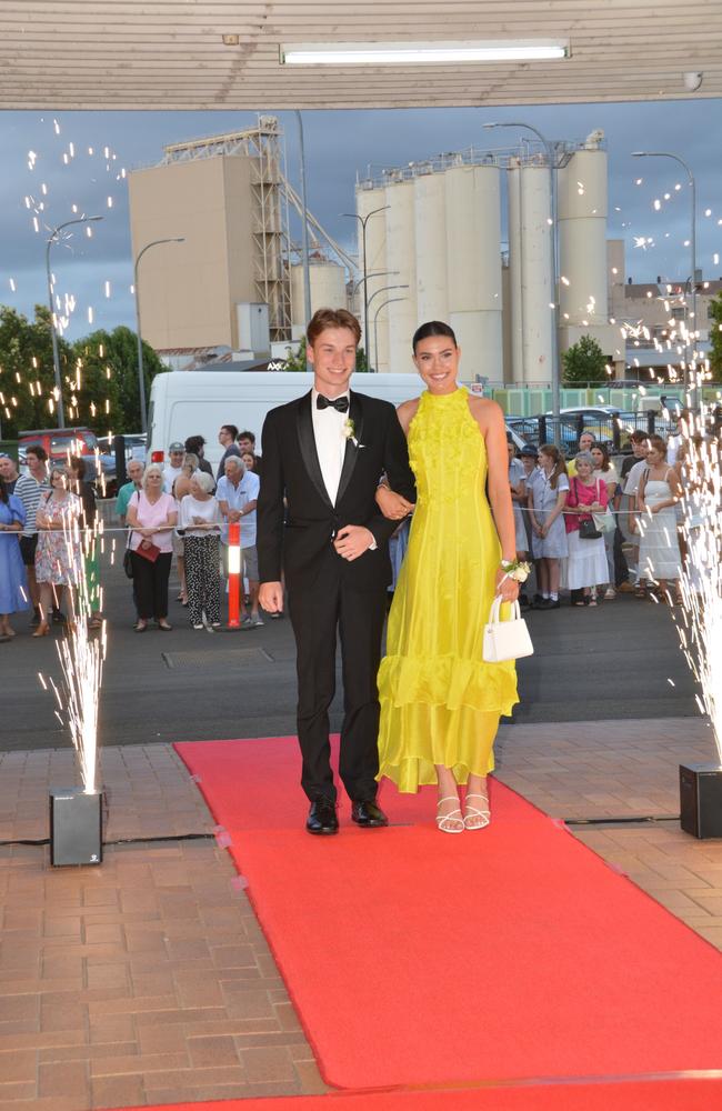 Toowoomba school formals. At the 2023 St Ursula's College formal is graduate Charlotte Doljanin with her partner. Picture: Rhylea Millar