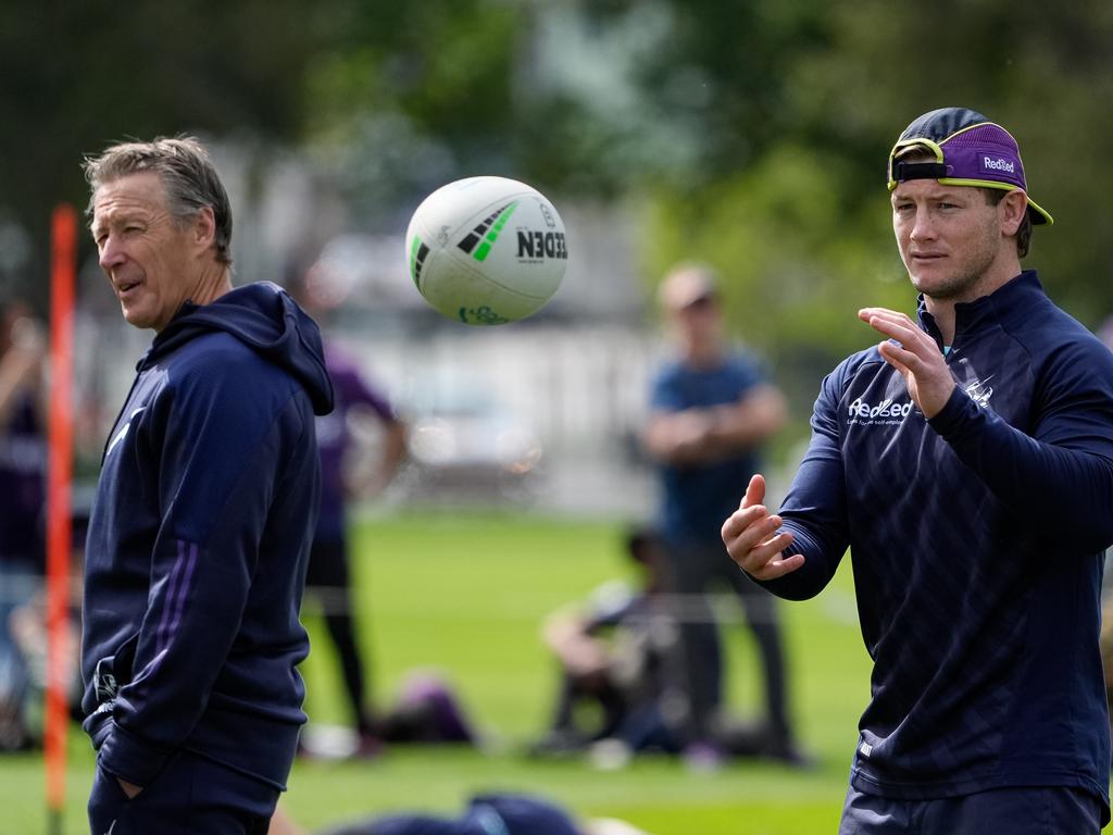 Grant has impressed Craig Bellamy in his first year as captain of the Melbourne Storm. Picture: NRL Imagery