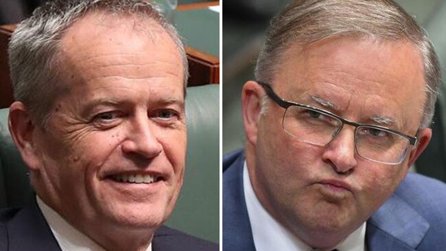 Former Labor leader Bill Shorten, left, and current leader Anthony Albanese.