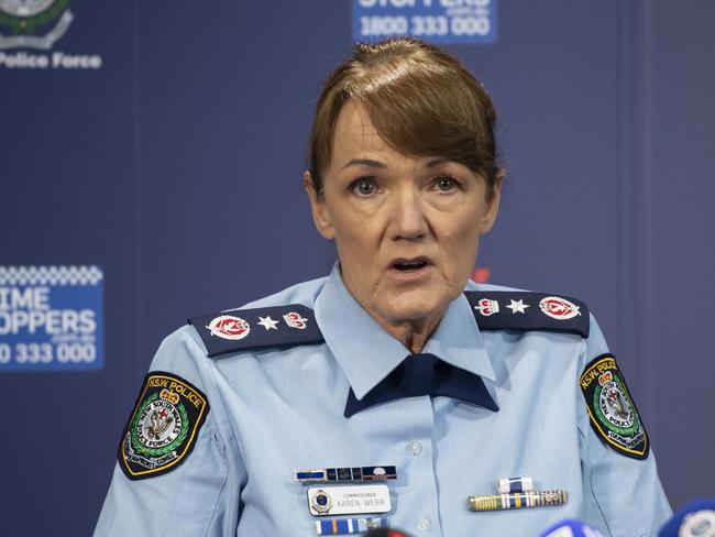 Mr McFadden said that recruitment incentives driven by Police Commissioner Karen Webb are not enough to fix the police shortages. Picture: NewsWire / Monique Harmer