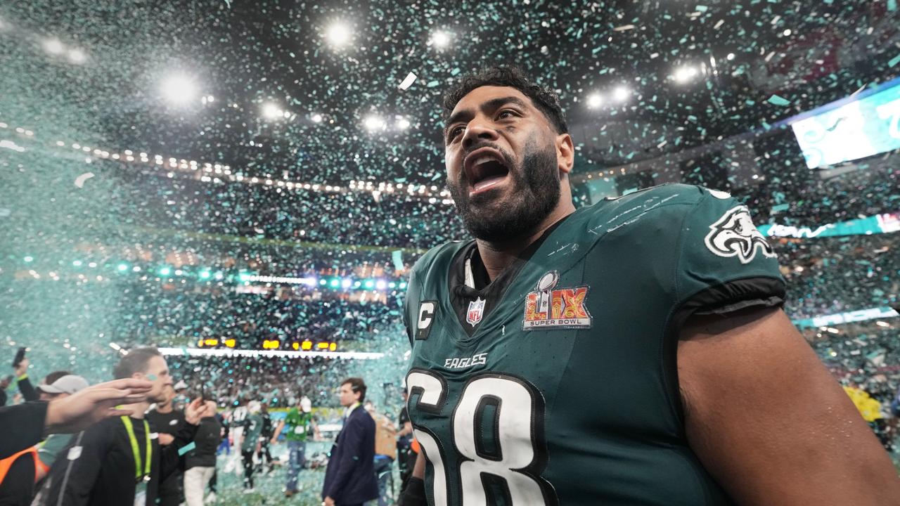 Philadelphia Eagles tackle Jordan Mailata is an Australian sporting success story. (AP Photo/Doug Benc)