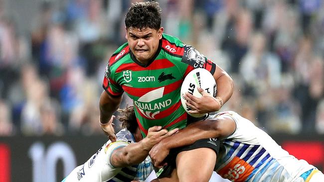 Latrell Mitchell starred for the Rabbitohs against the Titans. Picture: Cameron Spencer/Getty Images