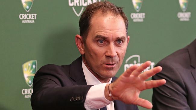 Justin Langer is announced as new coach of Australia. (Scott Barbour/Getty Images)