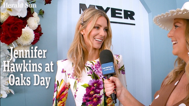 Jennifer Hawkins at Oaks Day