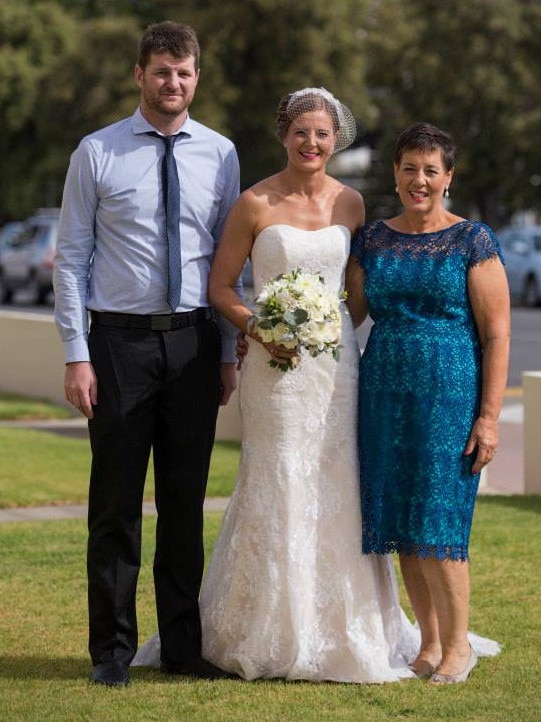 Margaret with her daughter Amy Slattery and son Ben Moffatt. Picture: Supplied by family