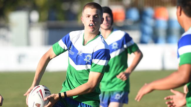 Ryder Huth, pictured playing for the The Cathedral College, will line up at fullback for the CQ Capras under-16 team in their Cyril Connell Challenge opener on Saturday.