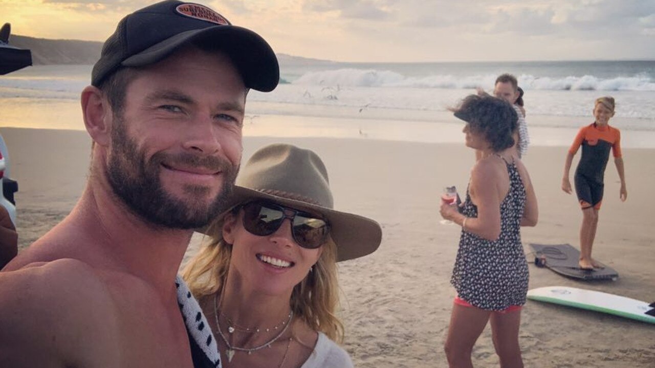 Chris Hemsworth? Check. Glowing Byron Bay sunset? Check. Picture: Instagram