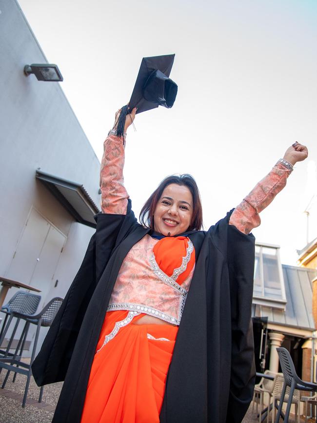 Graduate, Pooja KC. UniSQ graduation ceremony at Empire Theatre, Tuesday June 27, 2023.