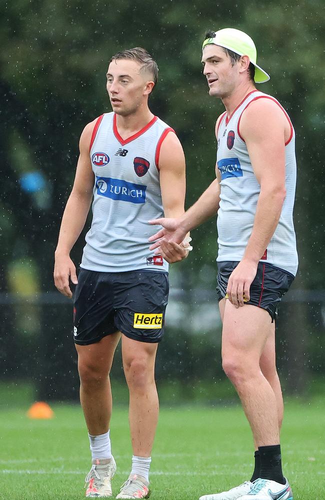 Angus Brayshaw remains in a non-contact cap. Picture: Mark Stewart