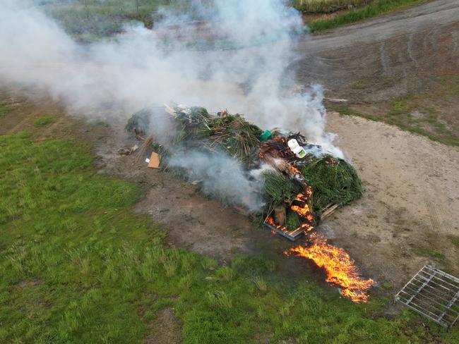 A $26m cannabis production has been dismantled in South Gippsland. Picture: Victoria Police