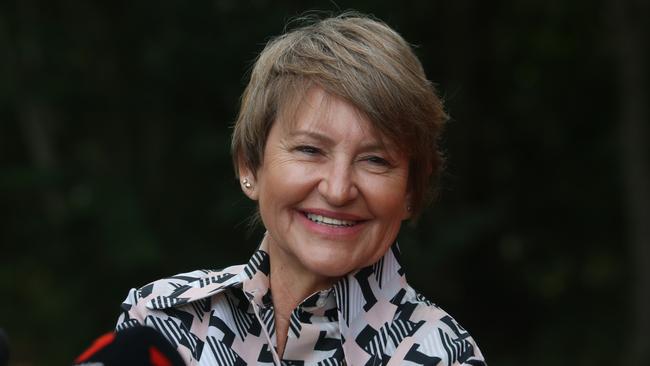 Kathleen Folbigg's friend Tracy Chapman at a press conference in Coffs Harbour on Tuesday. Picture: NCA NewsWire/Toni Fuller