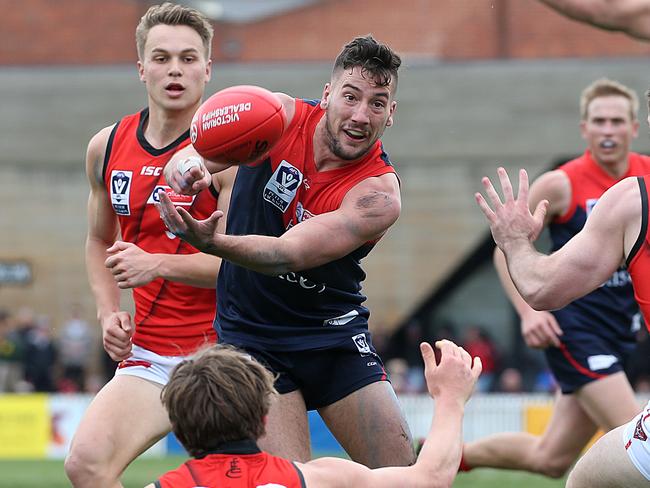 Key Waratah signing James Munro in action for Casey Demons in the VFL. Picture: Ian Currie