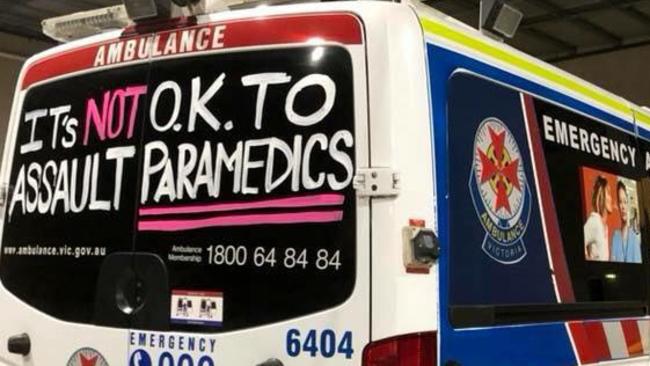 Paramedics will remove the “it’s not OK to assault paramedics” messages.