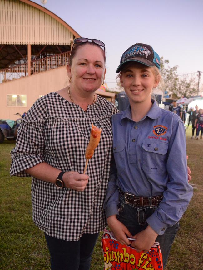 Bec and Tahnee Bush took in the sights and sounds at the Charters Towers Show. Picture: Trudy Brown