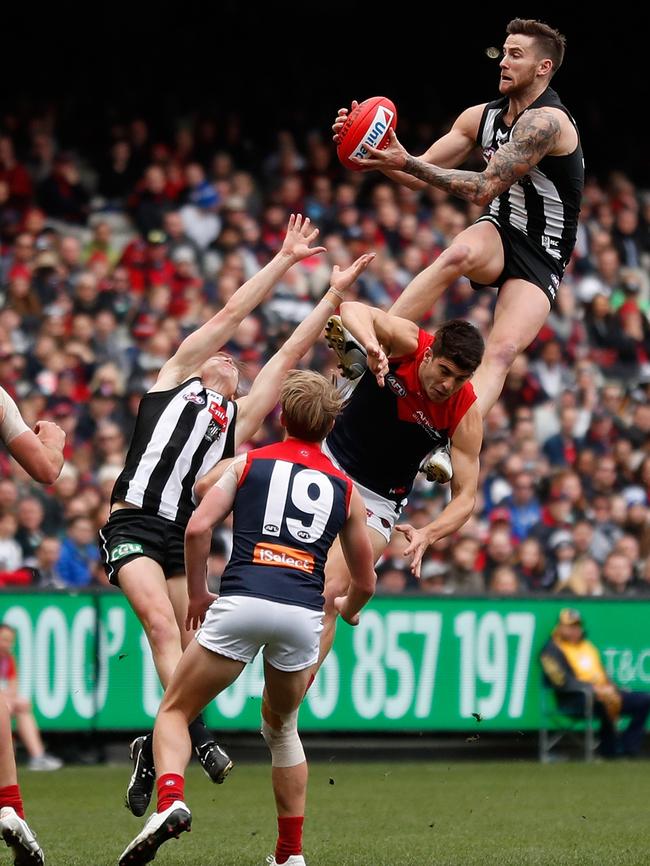 And takes it … Picture: Michael Willson/AFL Media/Getty Images