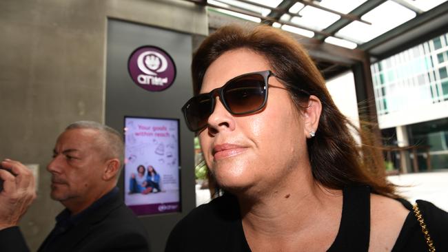 Lobbyist Simone Holzapfel arrives for a hearing at the Crime and Corruption Commission (CCC) in Brisbane, Tuesday, April 18, 2017. Ms Holzapfel will today be questioned as part of investigation into conduct of candidates involved in the 2016 local government elections for the Gold Coast City Council, Moreton Bay Regional Council and Ipswich City Council. Picture: AAP Image/Dan Peled