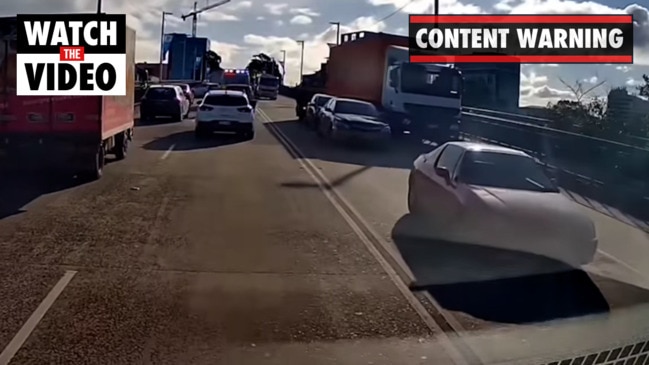 Shocking motorbike crash sends rider flying (Dash Cam Owners of Australia)