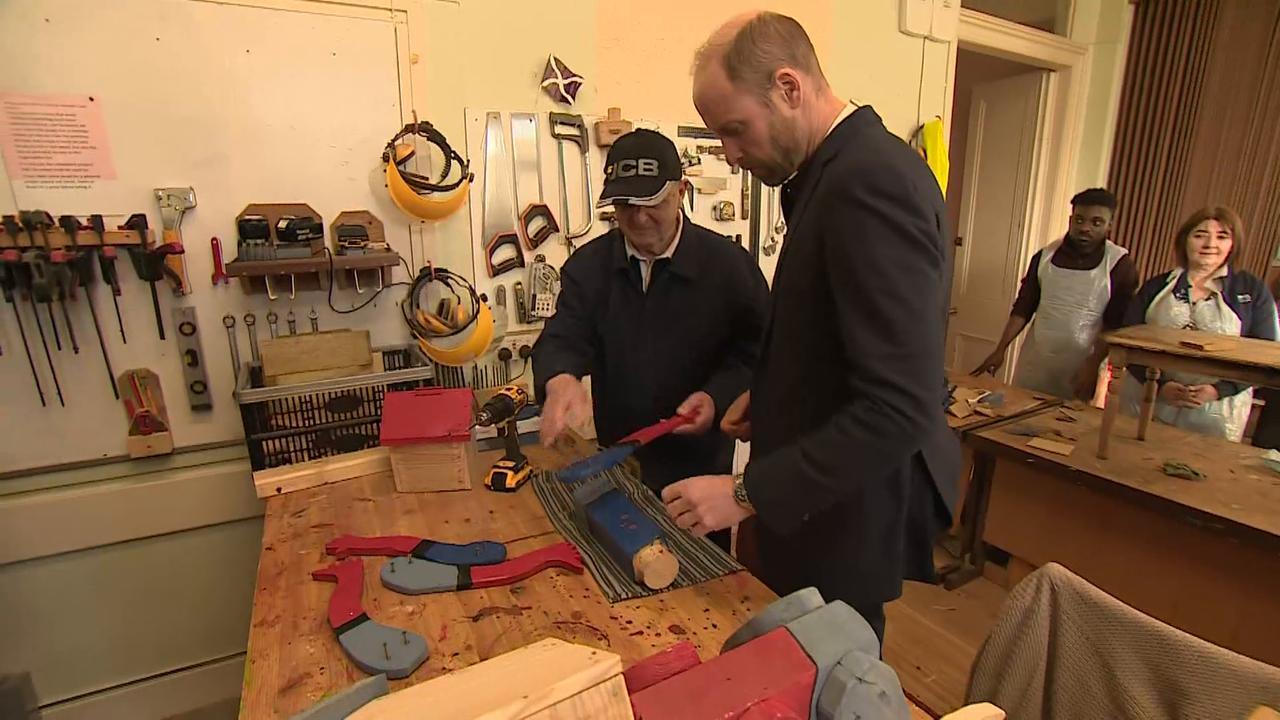 Prince William gets to work during community centre visit