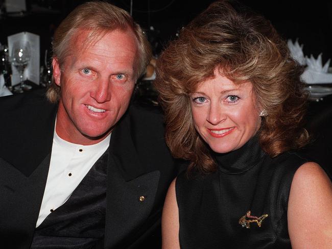 Greg Norman with his then wife Laura Andrassy at a Royal Children's Hospital dinner at the Grand Hyatt in 1996.