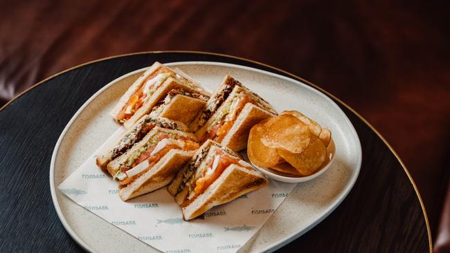 Fishbank's club sandwich for American Express delicious. Month Out. Picture: Meghan Coles.