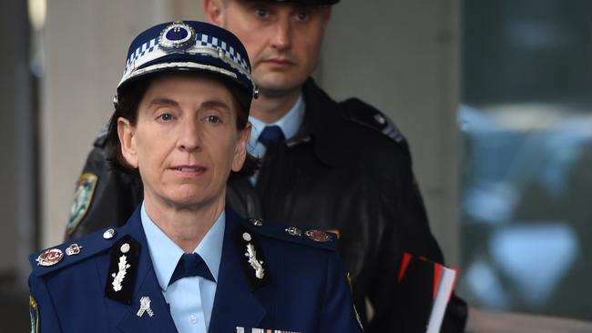 NSW Police Deputy Commissioner Catherine Burn arrives at the inquest into the Lindt cafe siege. Picture: AAP Image/Paul Miller