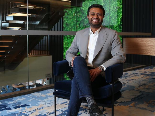 06/09/2024. Robin Khuda, AirTrunk Founder and CEO, photographed at their headquarters in Sydney. The company has been acquired for $24bn by Blackstone. Britta Campion / The Australian