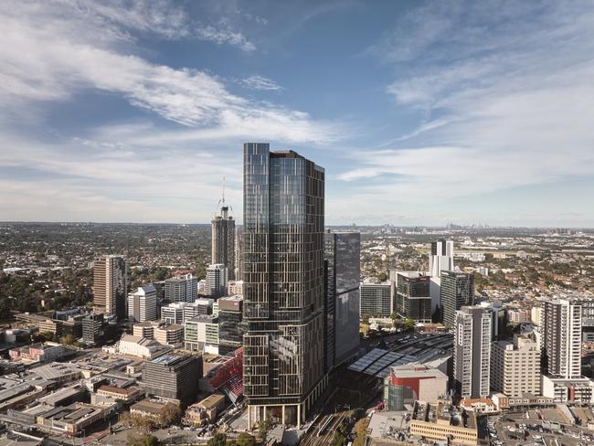 Parramatta Square aerial showing Walker Corporation's premium office towers. Picture: Supplied