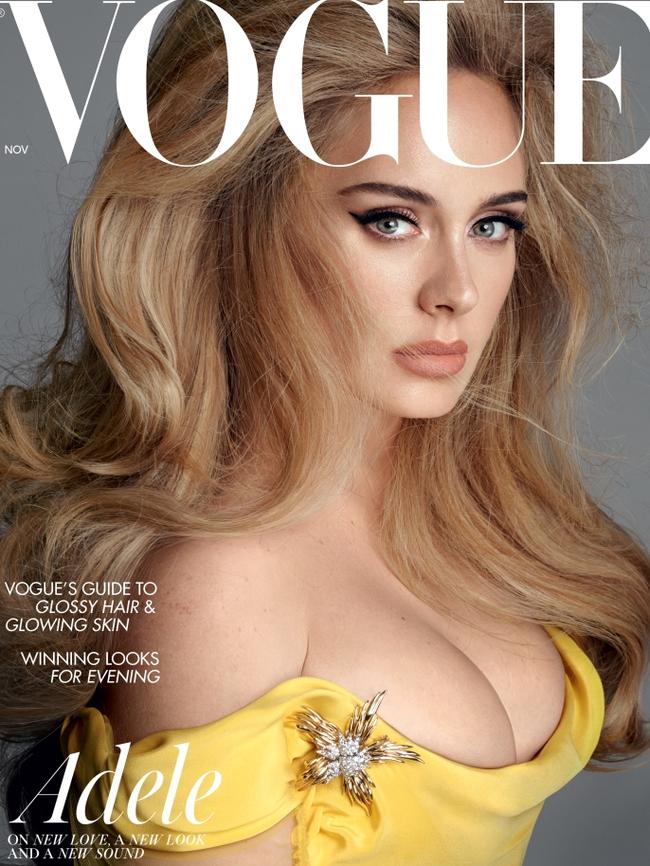 Adele on the cover of Vogue. Picture: Vogue