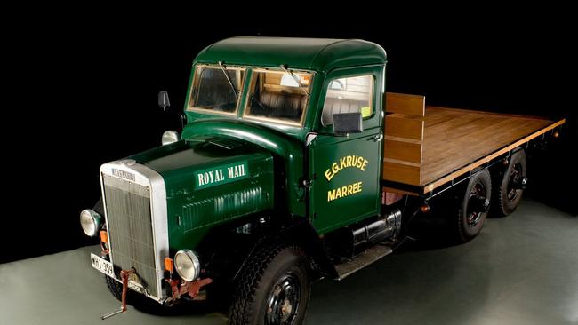 The 1936 Leyland Badger truck used by Tom Kruse on his famous Outback mail runs. Picture: History Trust of SA