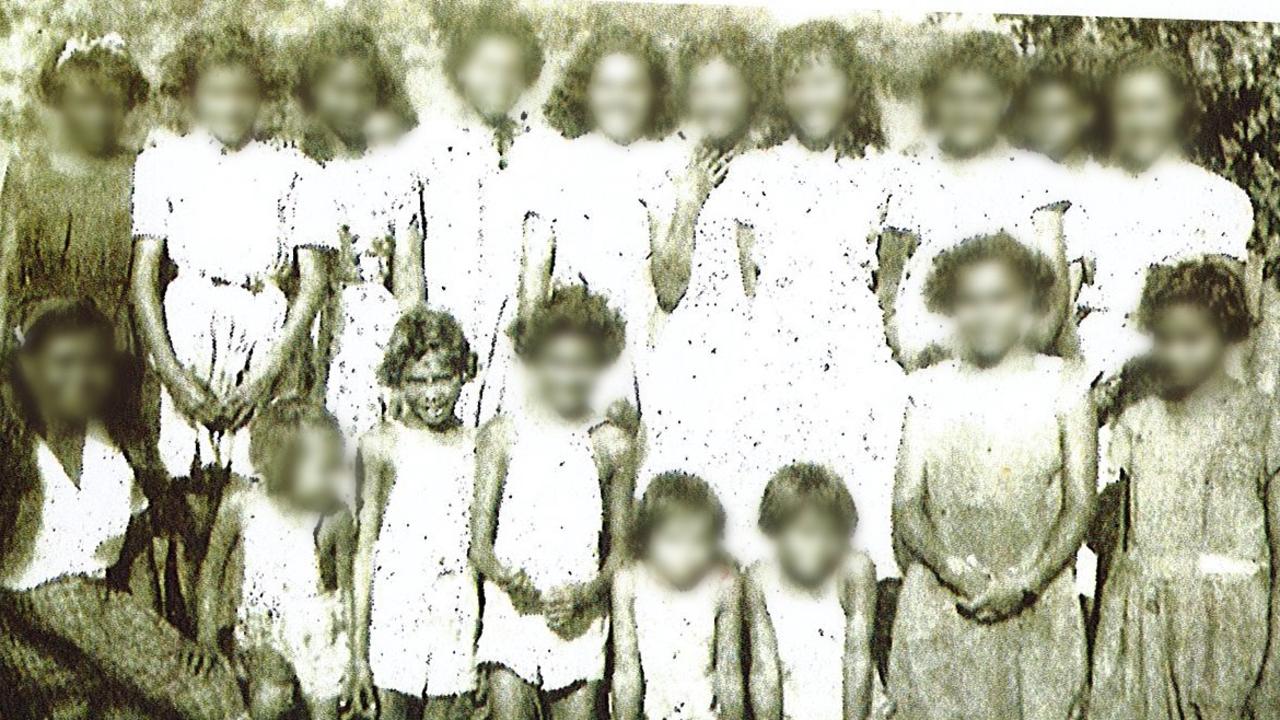 Eileen Cummings with other members of the Stolen Generations as children. Picture: Supplied