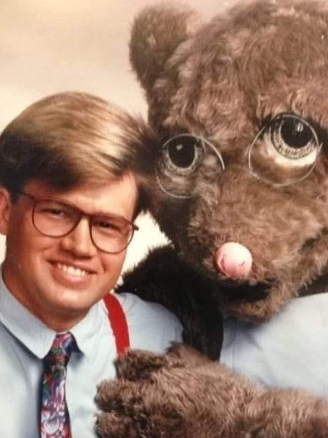 Craig Farrell and Boss Poss from TVT6's The Cartoon Company (1989-1994) Photo: Supplied, Craig Farrell.