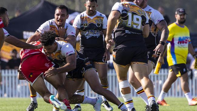 Men's Koori Knockout grand final, Walgett Aboriginal Connection vs Wiradjuri Aboriginal Rivers. Picture: Andrea Francolini