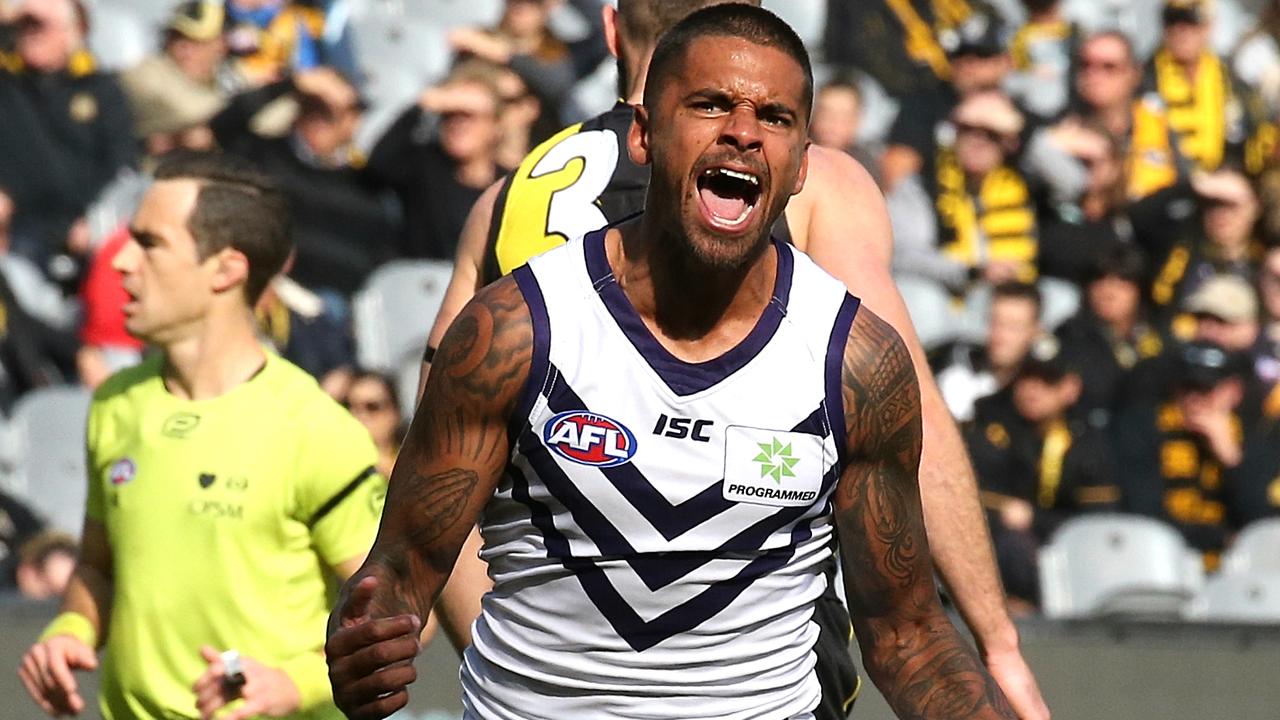 Brad Hill was open to leaving the Dockers at the end of last season. Picture: Wayne Ludbey