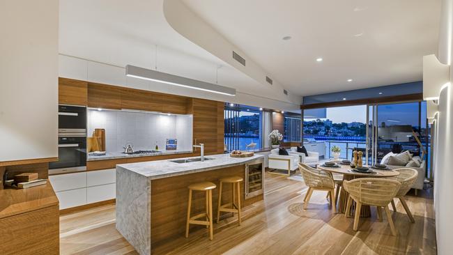 Living space in the Boatyard Bulimba.