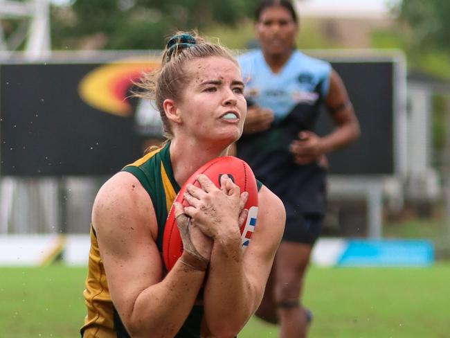 PINT's Reni Hicks has been strong for the Queenants all year. Picture: Celina Whan/AFLNT Media.