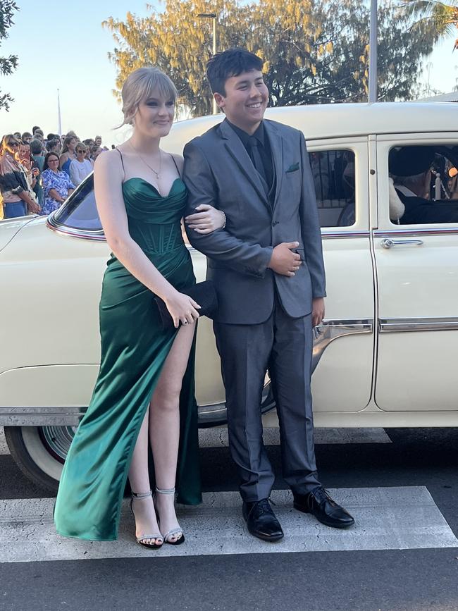 The students of Fraser Coast Anglican College arrive at their formal.