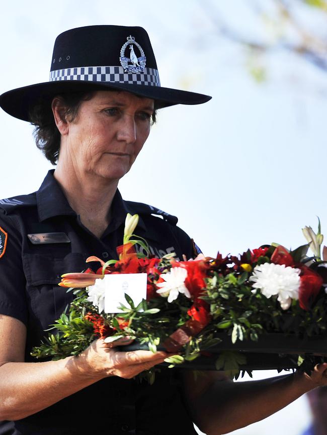 Senior Constable 1/C Kiim Parnell at a police ceremony in 2014.