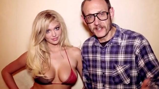 Model Kate Upton and photographer Terry Richardson from the famous 'Cat Daddy' video. Picture: Terry TV