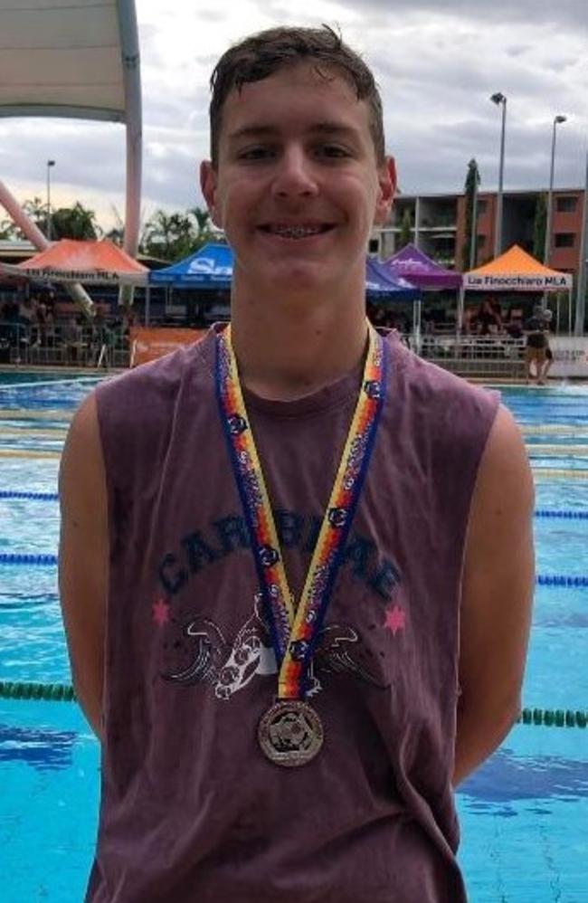 Caribeae swimmer Spencer Brown, 15, broke two Northern Territory All Comers records at the Australian Country Championships.