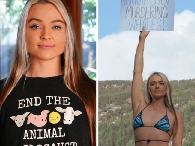 Controversial Australian vegan activist known for smearing herself in animal blood and protesting restaurants has been dealt another blow.