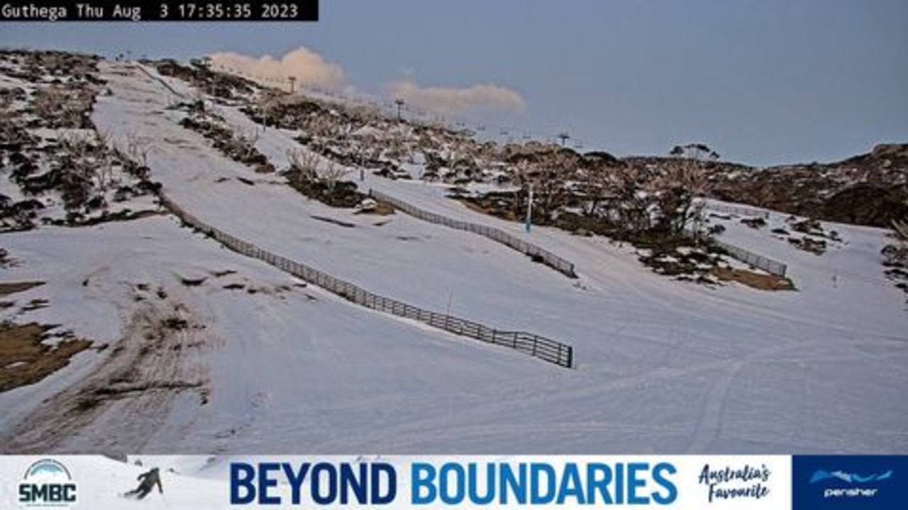 Guthega at Perisher had a mercifully resilient layer of snow. Picture: ski.com.au.