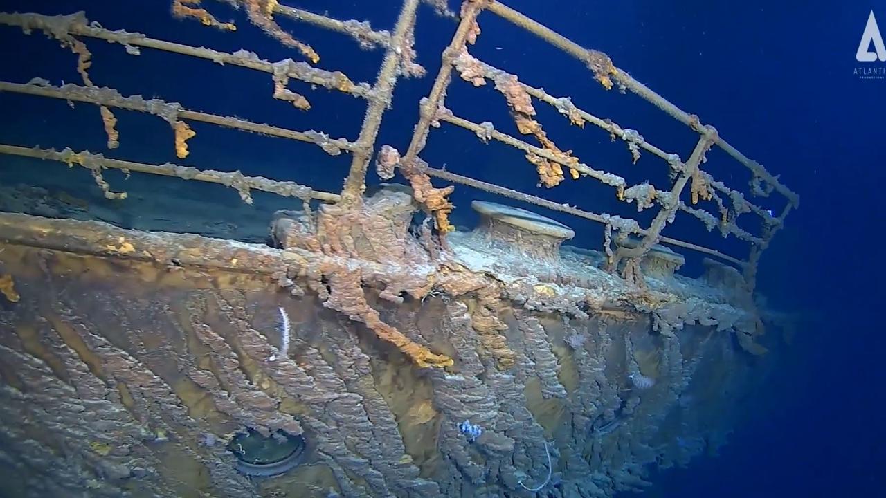 The first people to dive down to the Titanic in nearly 15 years say some of the wreck is deteriorating rapidly. Picture: BBC / Atlantic Productions
