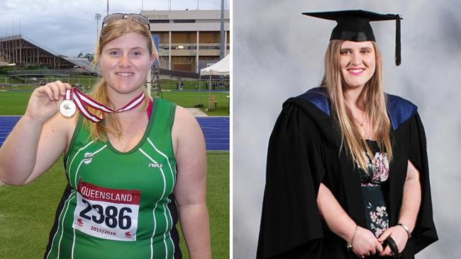 Para-athlete Kyra Domrow has graduated from the University of the Sunshine Coast.