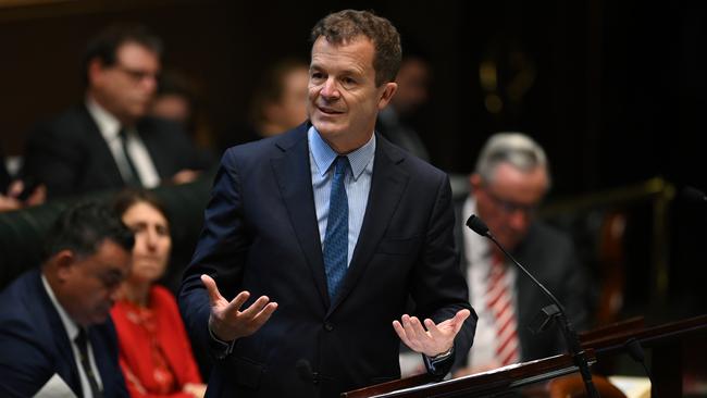 NSW Attorney-General Mark Speakman speaks during Question Time last week. Picture: AAP